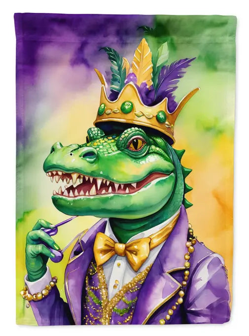 Alligator King of Mardi Gras Garden Flag Caroline's Treasures