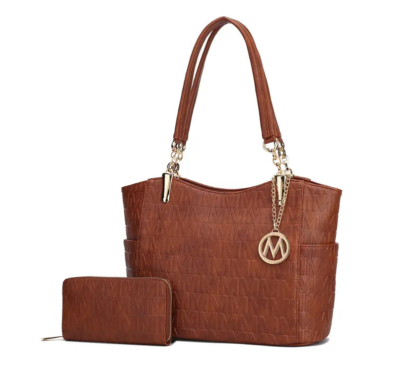 Allison 2 PCS Tote & Wallet Handbag Vegan Leather MKF Colletion by Mia K.