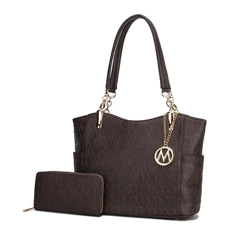 Allison 2 PCS Tote & Wallet Handbag Vegan Leather MKF Colletion by Mia K.