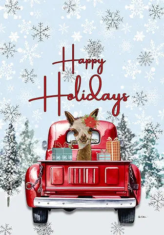 Alpaca - Hippie Hound Studio Best of Breed Holiday House and Garden Flag Best of Breed