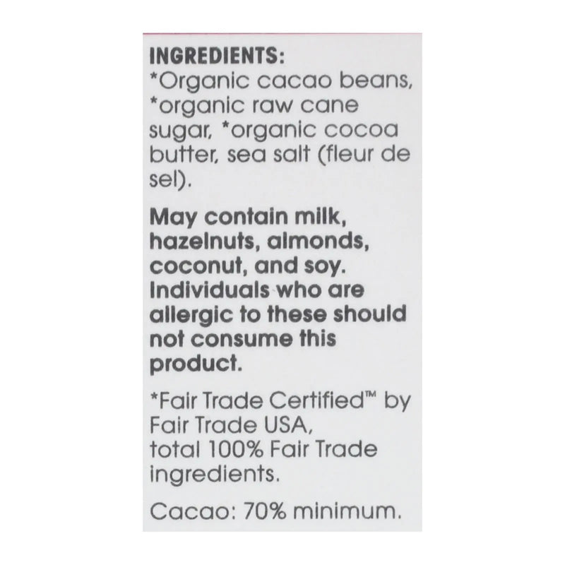 Alter Eco Americas Organic Chocolate Bar - Deep Dark Sea Salt - 2.82 Oz Bars - Case Of 12 Alter Eco