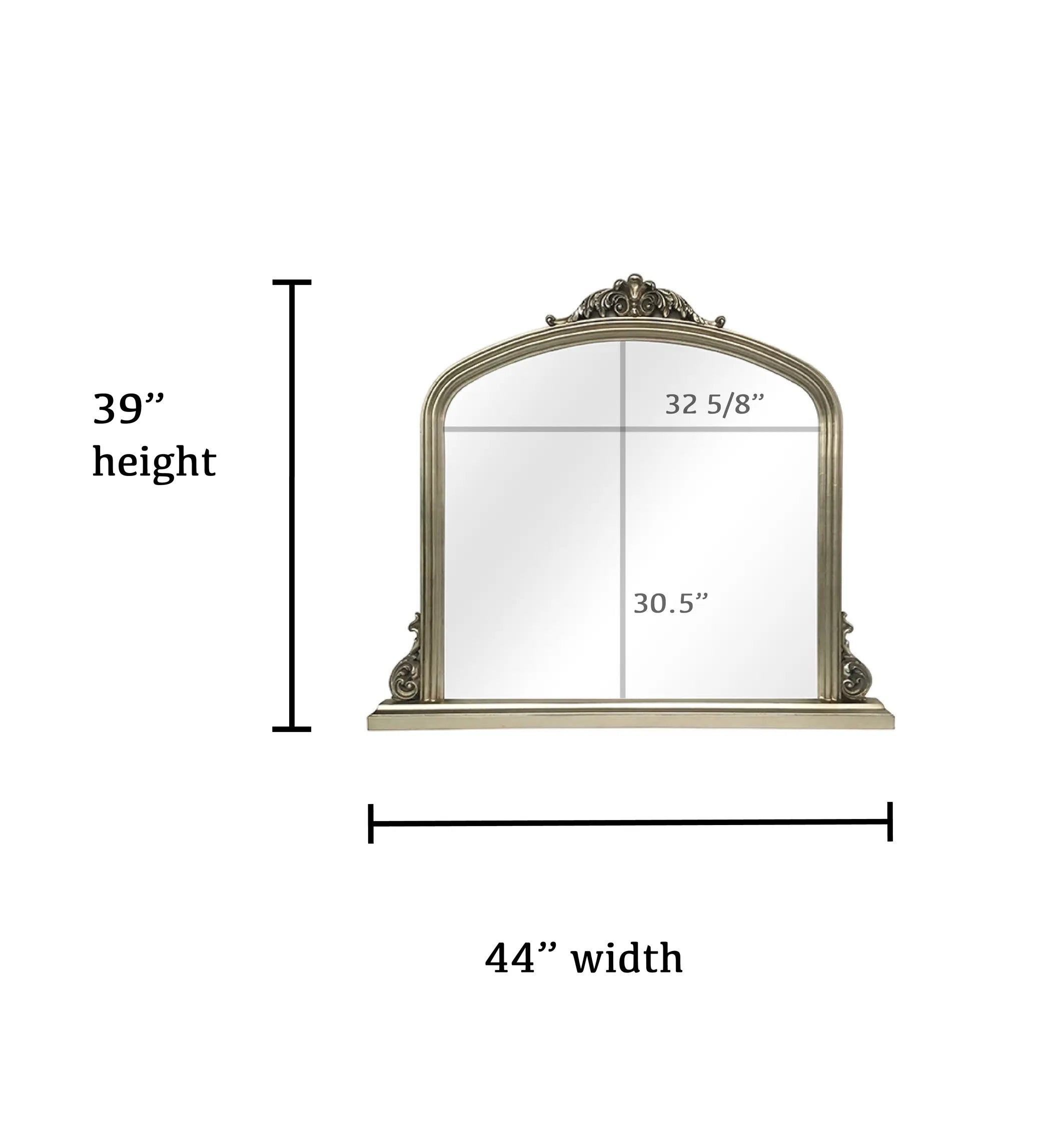 Amarone Ornate Molding Mantle Mirror SBC-LTD