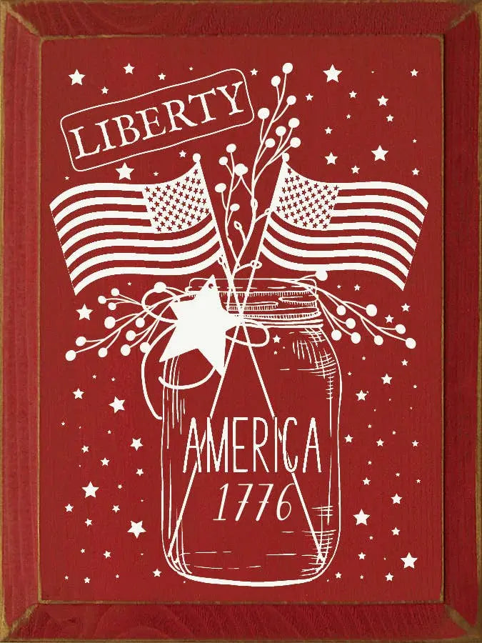 America 1776 Primitive jar Sawdust City
