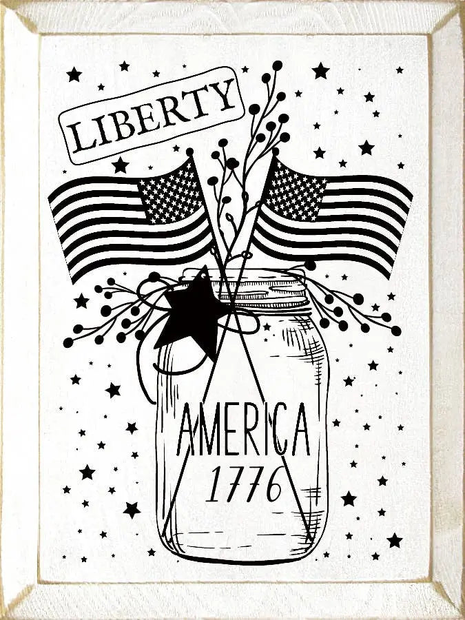 America 1776 Primitive jar Sawdust City