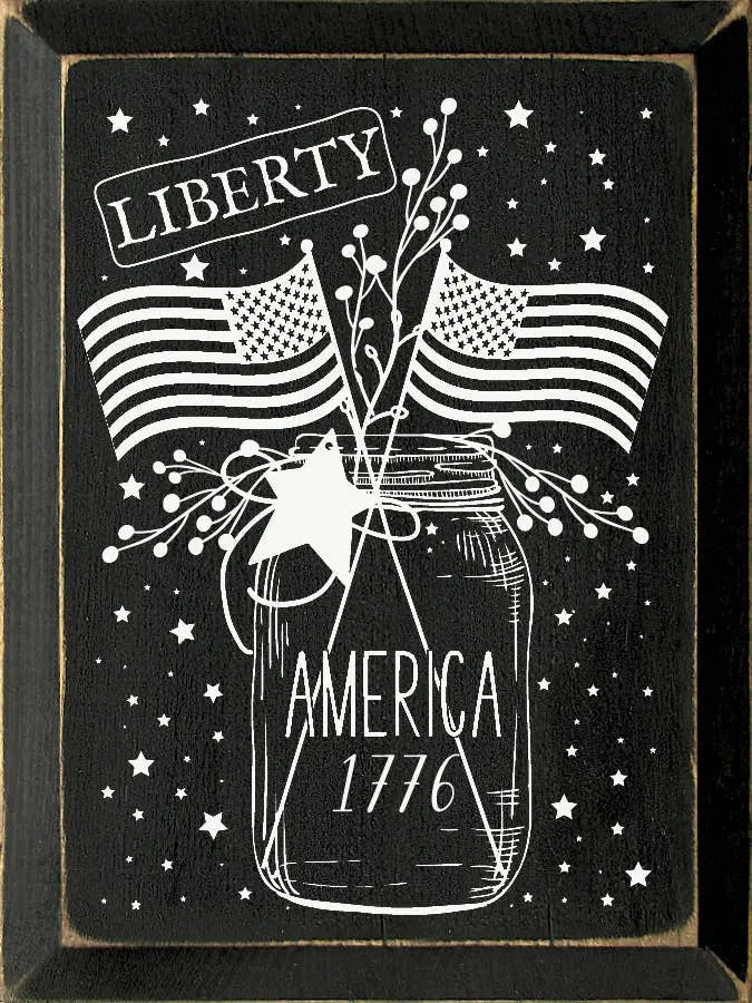 America 1776 Primitive jar Sawdust City