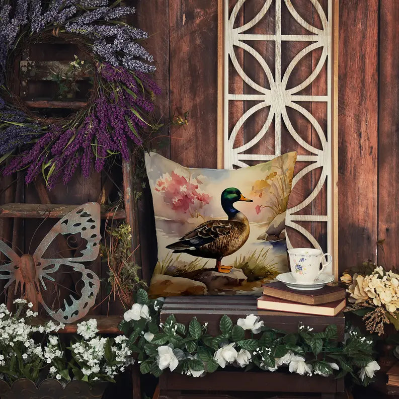 American Black Duck Throw Pillow Caroline's Treasures