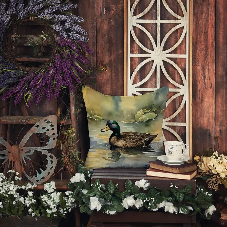 American Black Duck Throw Pillow Caroline's Treasures