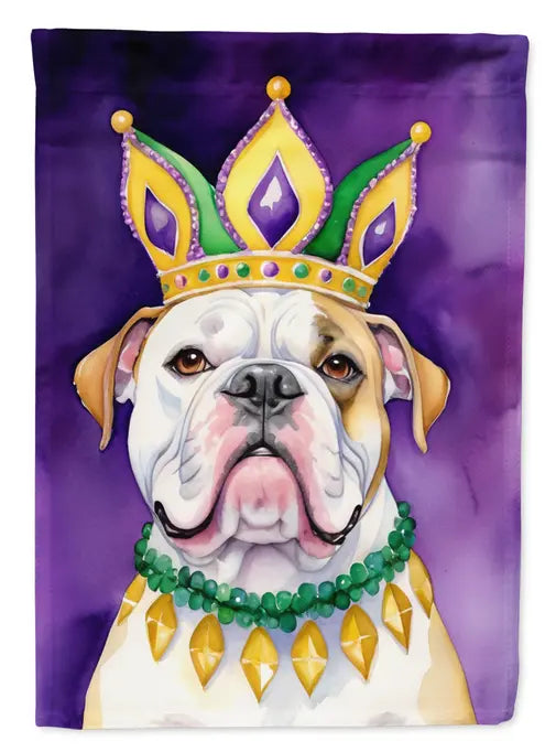 American Bulldog King of Mardi Gras Garden Flag Caroline's Treasures