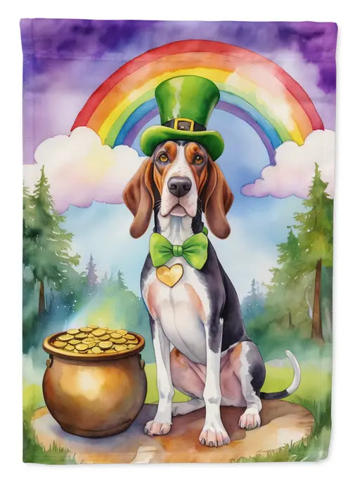 American English Coonhound St Patrick's Day Garden Flag Caroline's Treasures