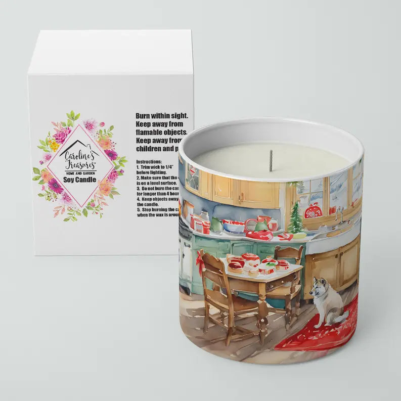American Eskimo Christmas Cookies Decorative Soy Candle Caroline's Treasures