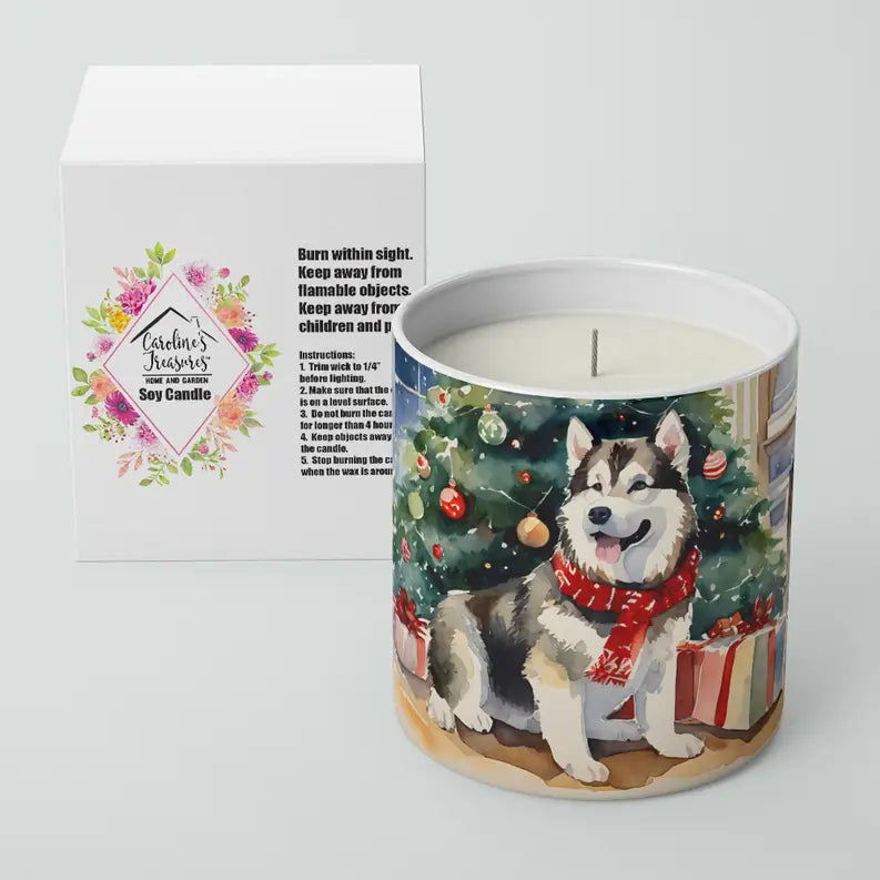 American Eskimo Cozy Christmas Decorative Soy Candle Caroline's Treasures