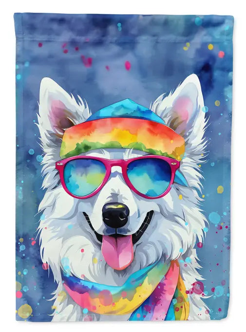 American Eskimo Hippie Dawg Garden Flag Caroline's Treasures