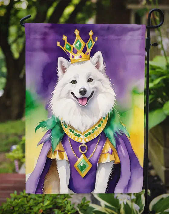 American Eskimo King of Mardi Gras Garden Flag Caroline's Treasures