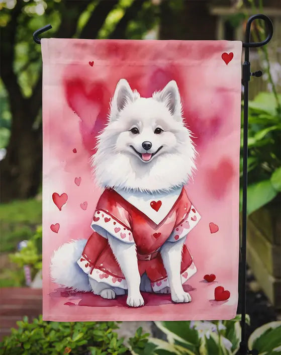 American Eskimo My Valentine Garden Flag Caroline's Treasures