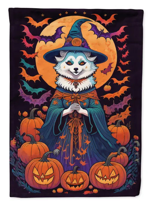 American Eskimo Witchy Halloween Garden Flag Caroline's Treasures