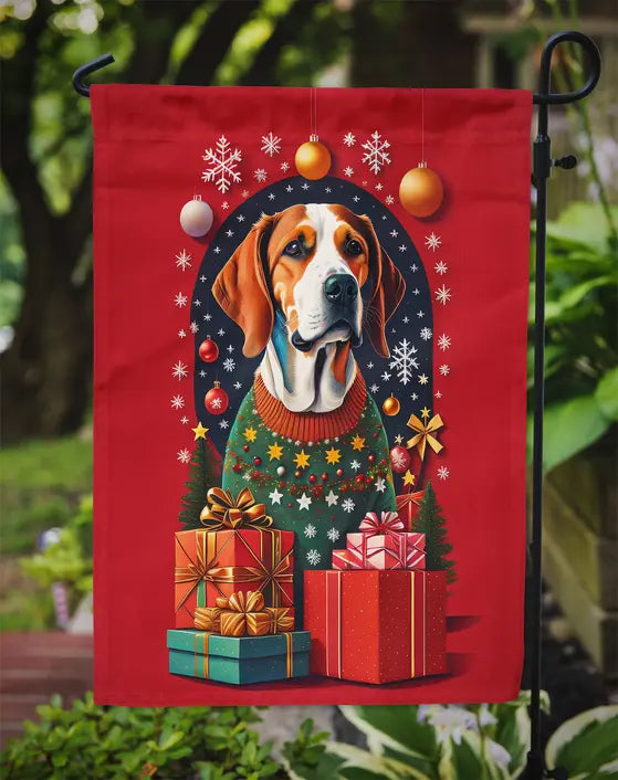 American Foxhound Dog Holiday Christmas Garden Flag Caroline's Treasures
