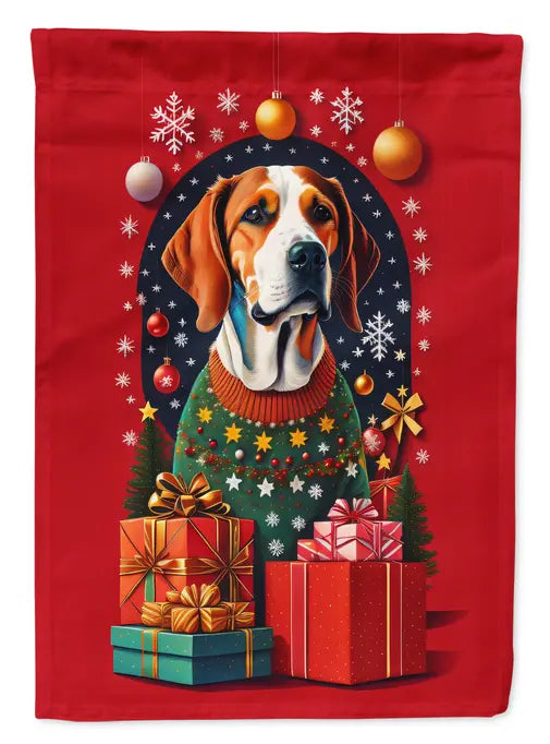 American Foxhound Dog Holiday Christmas Garden Flag Caroline's Treasures
