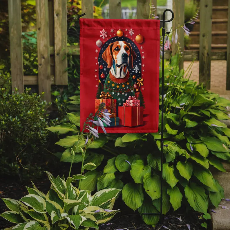American Foxhound Dog Holiday Christmas Garden Flag Caroline's Treasures