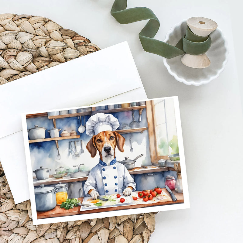 American Foxhound The Chef Greeting Cards Pack of 8 Caroline's Treasures