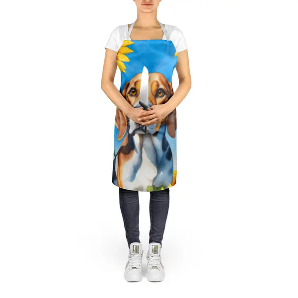 American Foxhound in Sunflowers Apron Caroline's Treasures