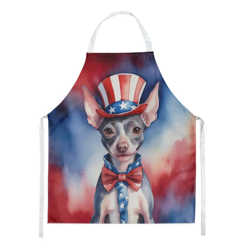 American Hairless Terrier Patriotic American Apron Caroline's Treasures