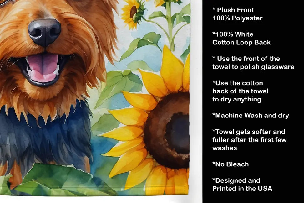 American Hairless Terrier in Sunflowers Pair of Pot Holders Caroline's Treasures