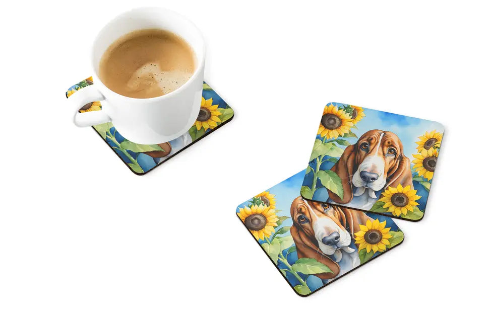 American Hairless Terrier in Sunflowers Pair of Pot Holders Caroline's Treasures
