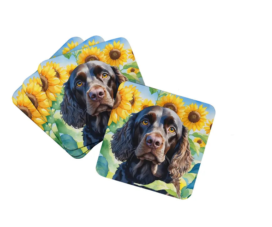 American Hairless Terrier in Sunflowers Pair of Pot Holders Caroline's Treasures