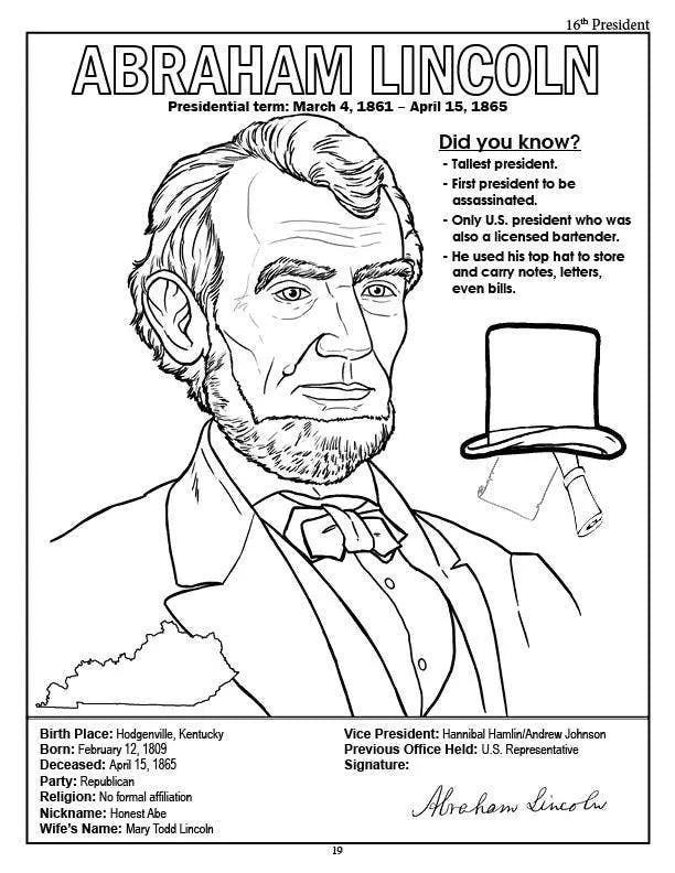 American Presidents Coloring Book Really Big Coloring Books