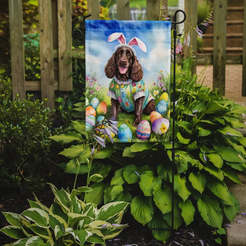 American Water Spaniel Easter Egg Hunt Garden Flag Caroline's Treasures