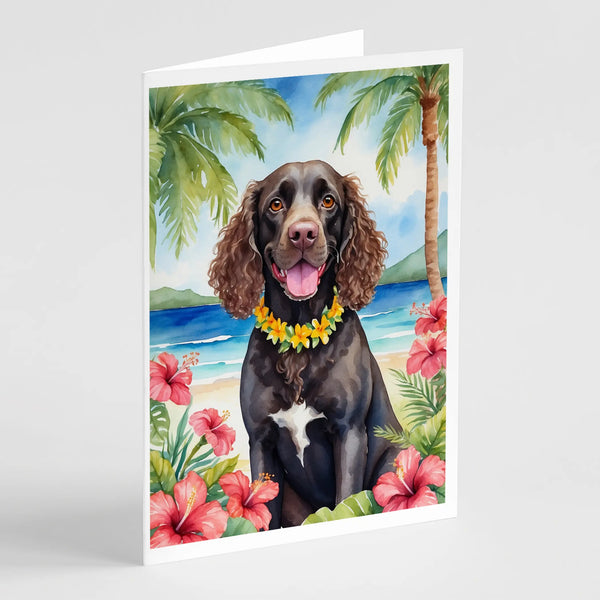 American Water Spaniel Luau Greeting Cards Pack of 8 Caroline's Treasures