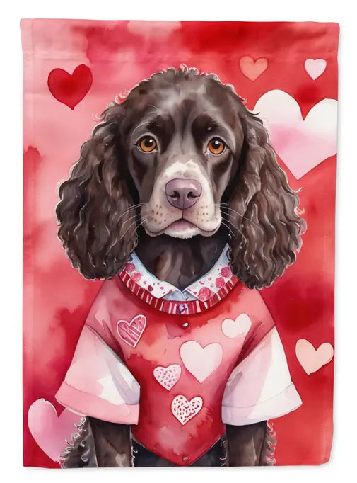 American Water Spaniel My Valentine Garden Flag Caroline's Treasures
