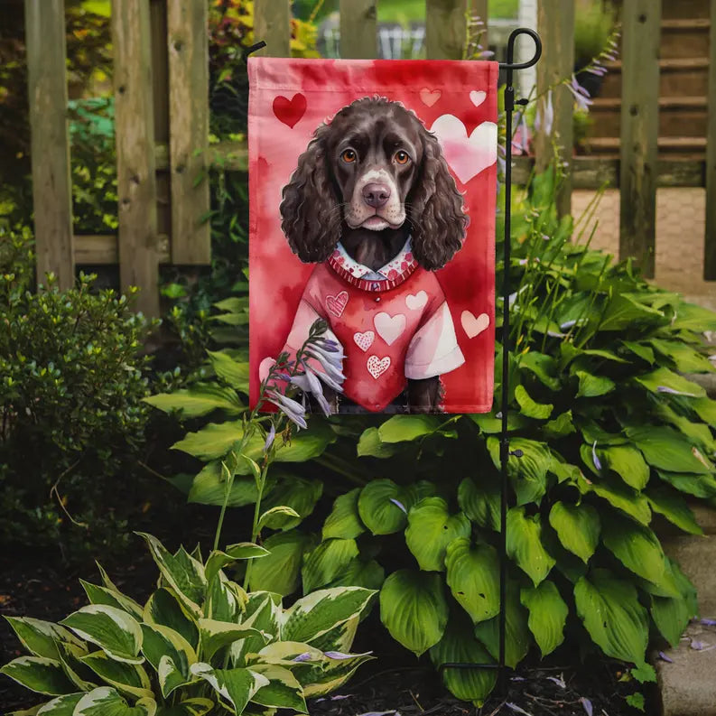 American Water Spaniel My Valentine Garden Flag Caroline's Treasures