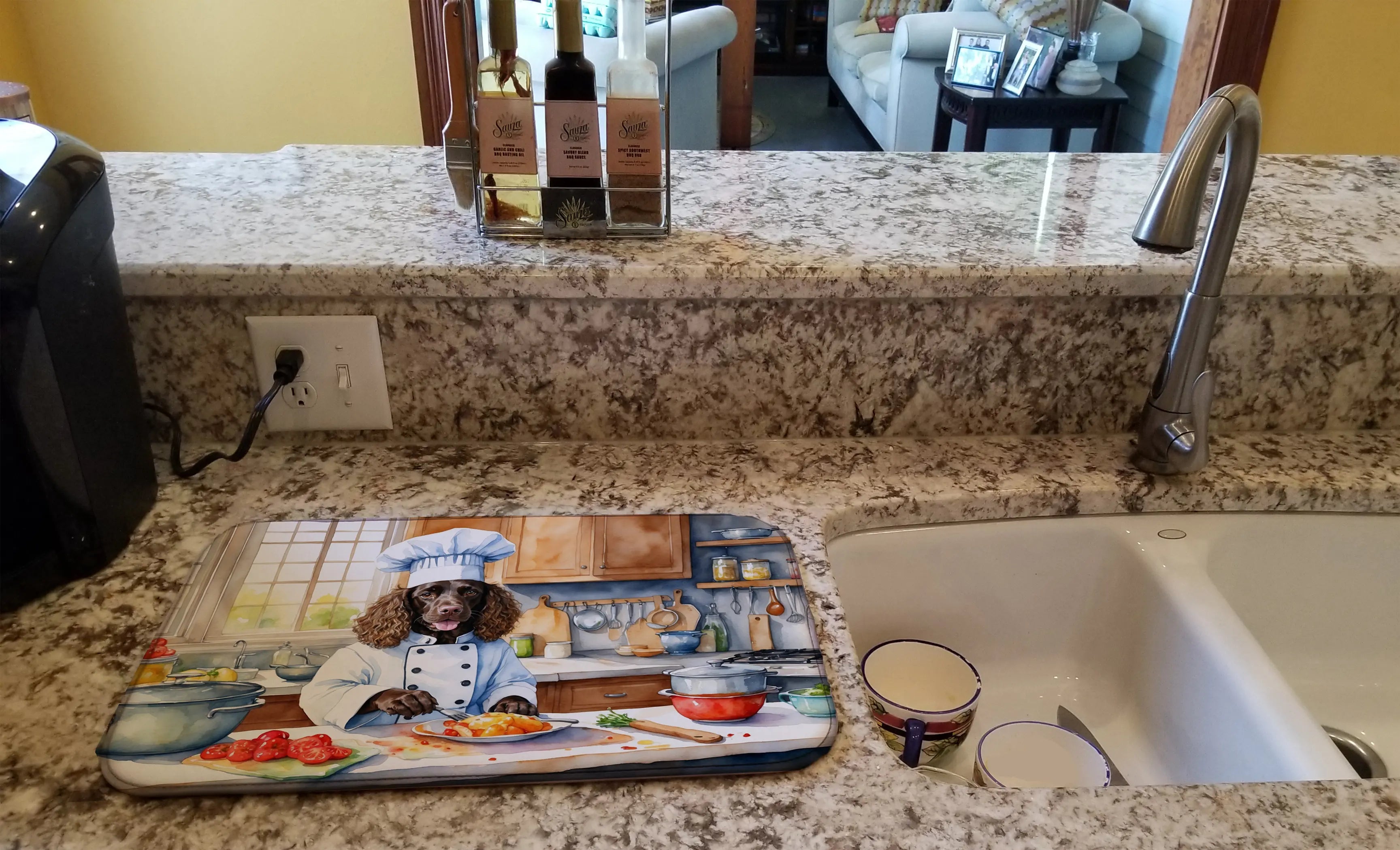 American Water Spaniel The Chef Dish Drying Mat Caroline's Treasures