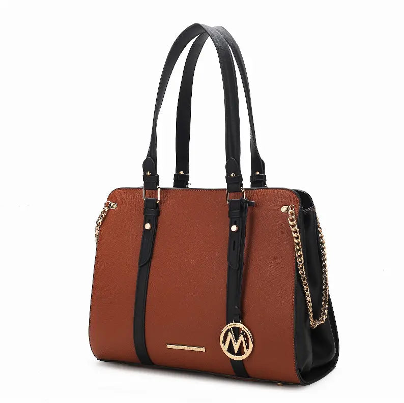 Amy Color Block Vegan Leather Women's Tote MKF Collection by Mia K.