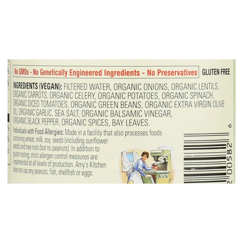 Amy's - Organic Lentil Vegetable Soup - Low Sodium - Case Of 12 - 14.5 Oz Amy's