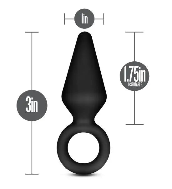 Anal Adventures Platinum Silicone Loop Plug - Small Black Blush Novelties