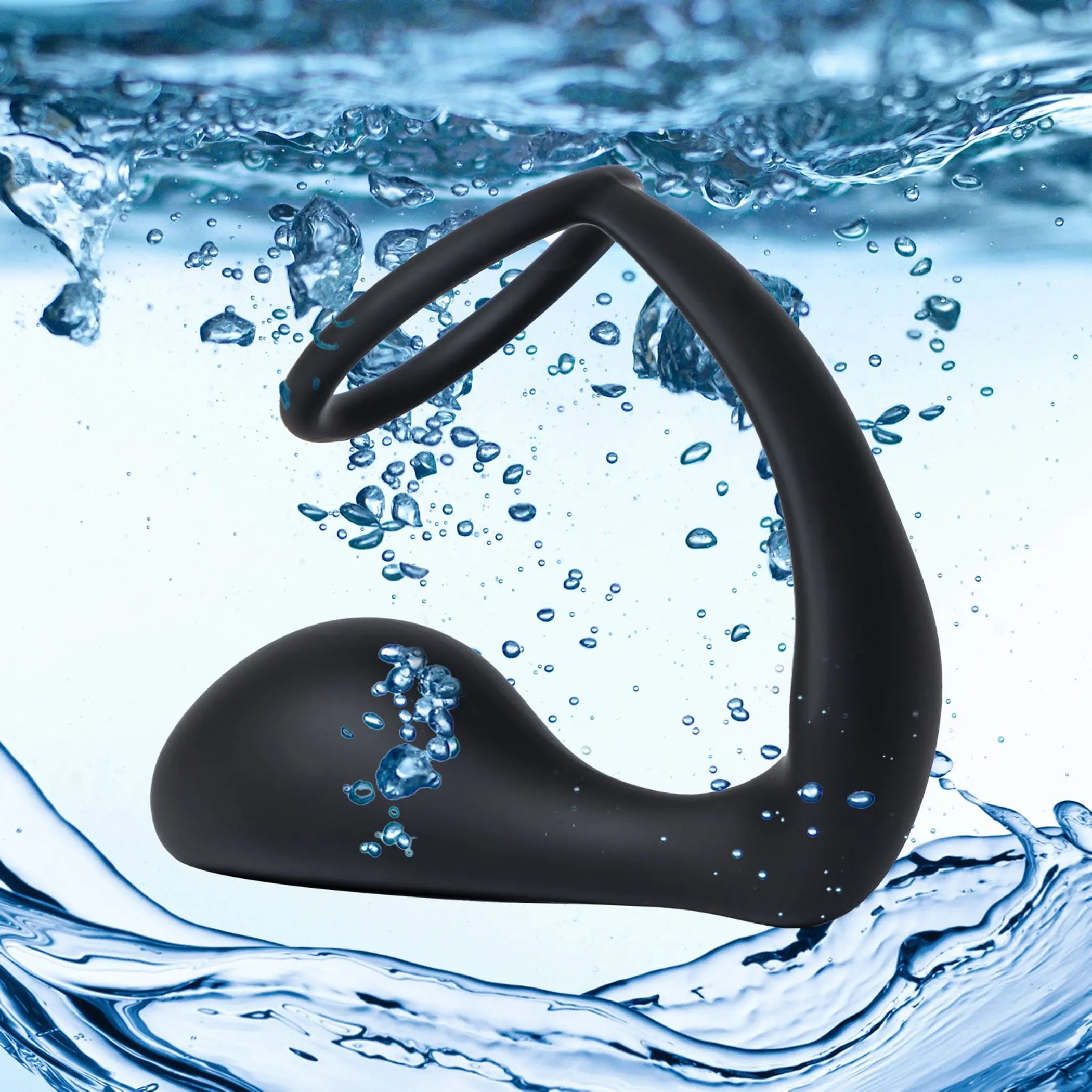 Anal Tease Silicone Cock Ring & Plug OEJ