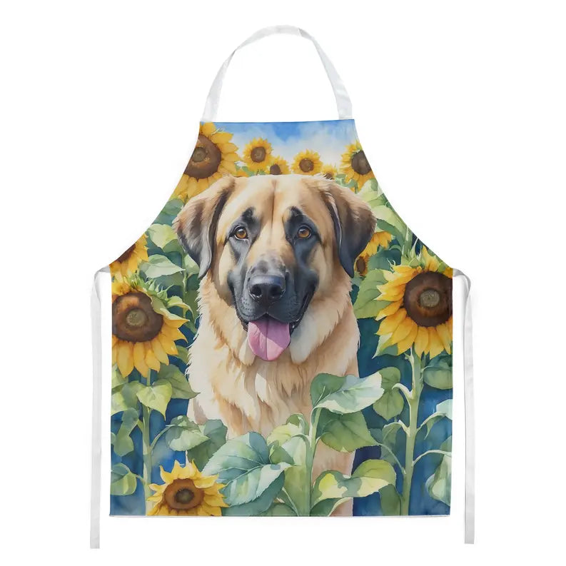 Anatolian Shepherd in Sunflowers Apron Caroline's Treasures