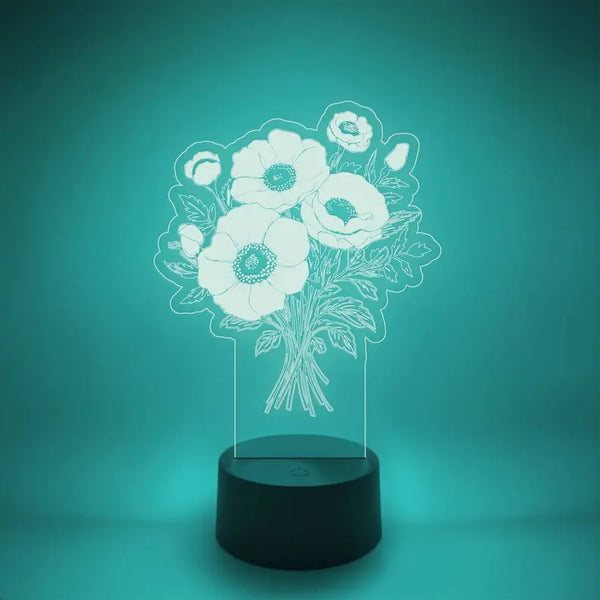 Anemone Flower Bouquet LED Lamp | Gift for Grandma or Mom The 308 Collective