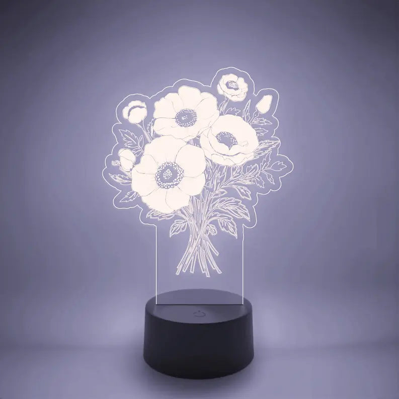 Anemone Flower Bouquet LED Lamp | Gift for Grandma or Mom The 308 Collective