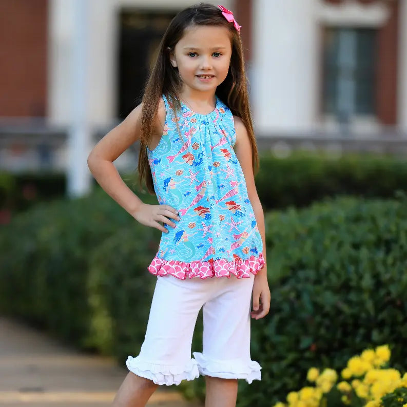 AnnLoren Baby and Big Girls Mermaid Swing Tank Top Spring Summer AnnLoren