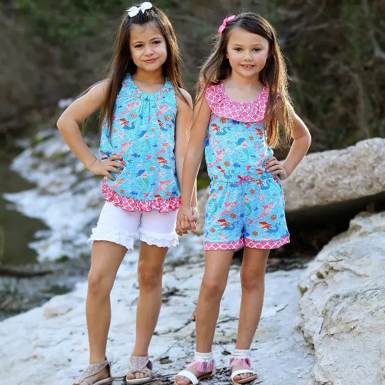 AnnLoren Baby and Big Girls Mermaid Swing Tank Top Spring Summer AnnLoren