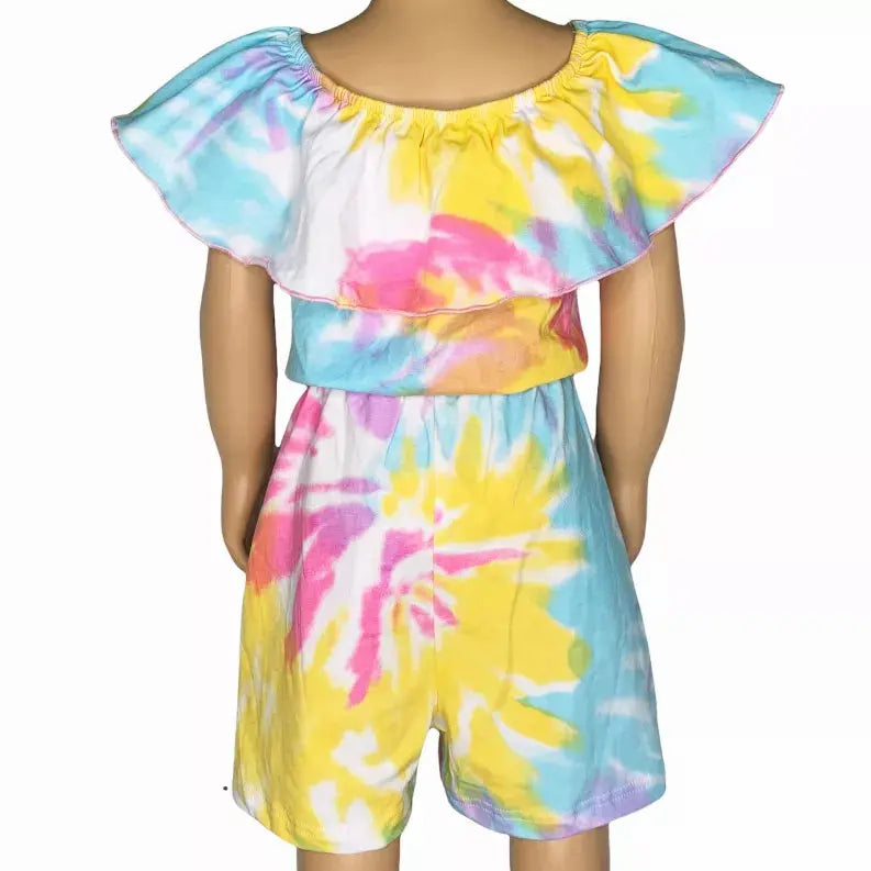 AnnLoren Big Little Girls Shorts Jumpsuit Summer One Piece Outfit AnnLoren
