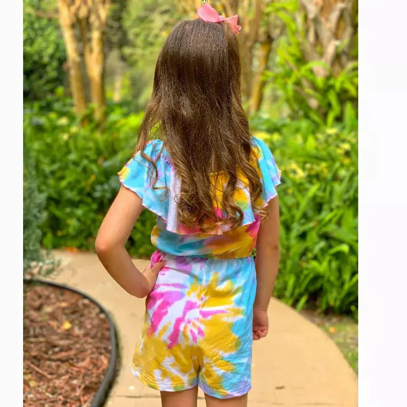 AnnLoren Big Little Girls Shorts Jumpsuit Summer One Piece Outfit AnnLoren