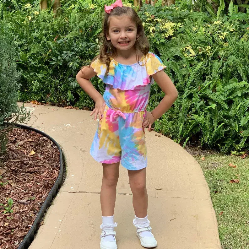 AnnLoren Big Little Girls Shorts Jumpsuit Summer One Piece Outfit AnnLoren
