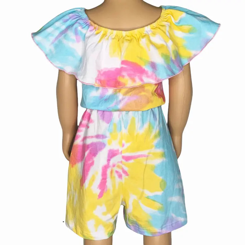 AnnLoren Big Little Girls Shorts Jumpsuit Summer One Piece Outfit AnnLoren