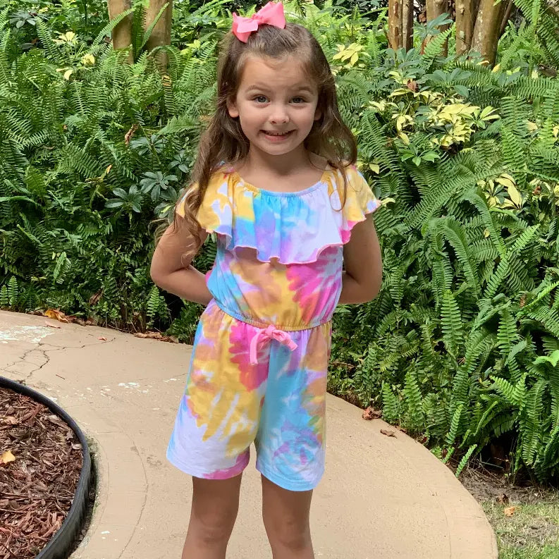 AnnLoren Big Little Girls Shorts Jumpsuit Summer One Piece Outfit AnnLoren