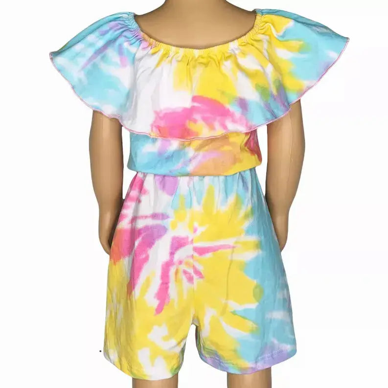 AnnLoren Big Little Girls Shorts Jumpsuit Summer One Piece Outfit AnnLoren