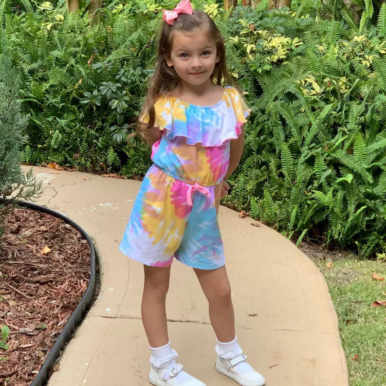 AnnLoren Big Little Girls Shorts Jumpsuit Summer One Piece Outfit AnnLoren